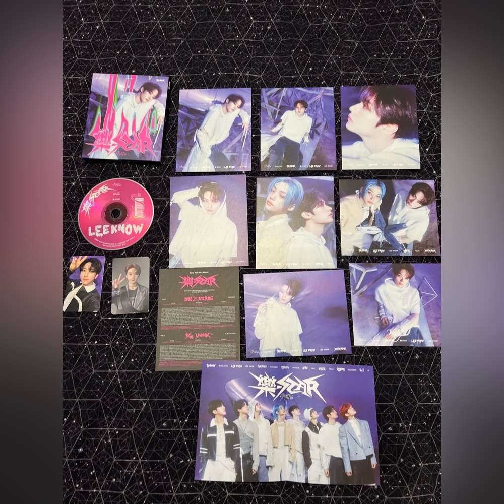 SOLD⭐️⭐️⭐️⭐️⭐️⭐️⭐️⭐️⭐️UNSEALED Stray Kids Rockstar Postcard Version Lee Know